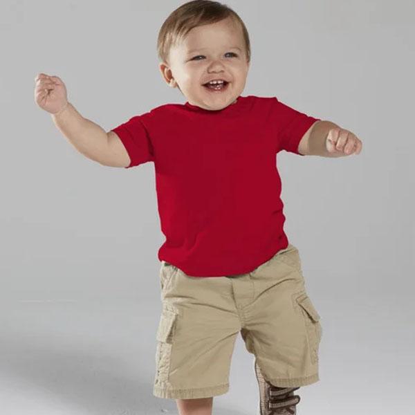 Infant Red Fine Jersey 4.5-ounce T-shirt
